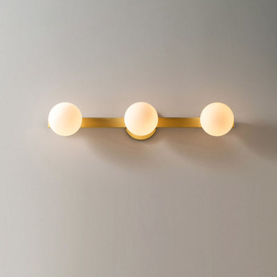 Modern Minimalist Orb 2/3-Light All-copper Glass Wall Sconce Lamp
