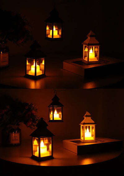Halloween Horror Flame Lantern LED Table Hanging Decorations Lamp
