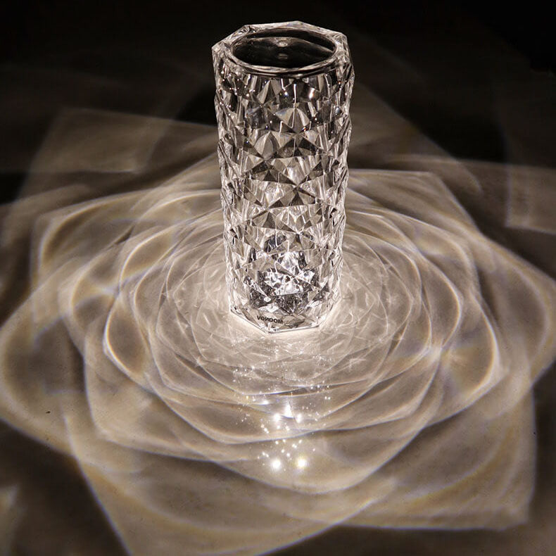 Lampe de table avec télécommande et abat-jour pétale de rose 