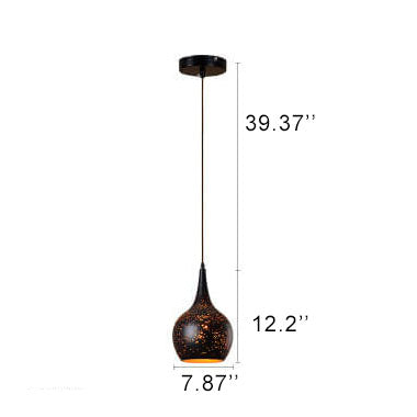 Industrial Rust Iron 1-Light Pendant Light 7 Design
