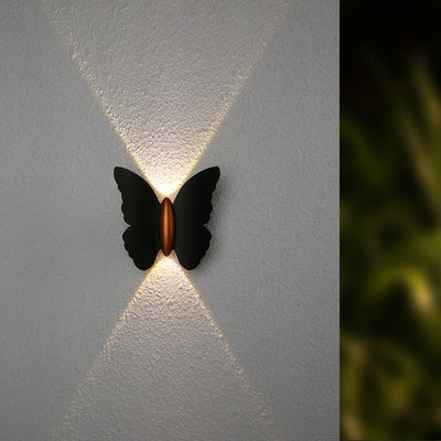 Creative Butterfly Shape Outdoor Patio LED Wall Sconce Lamp