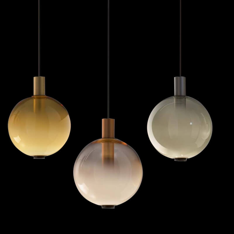 Post-modern Creative Gradient Color Glass Ball 1-Light Pendant Light