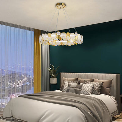 الثريات الحديثة من الحديد والزجاج ب 6/8 أضواء LED 