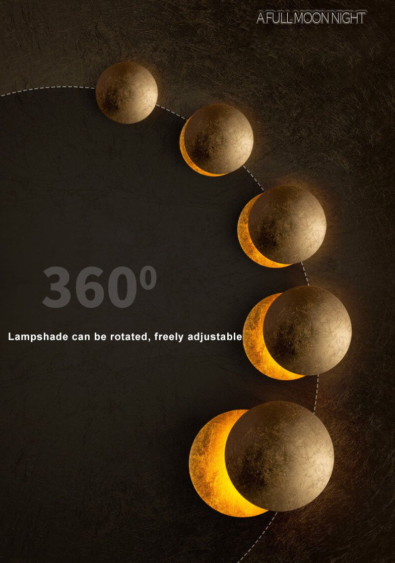 Modern Creative Solar and Lunar Eclipses 1-Light LED Art Wall Sconce Lamps