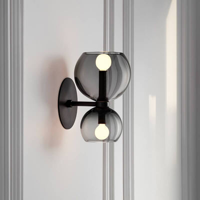 Moderne 2-flammige Wandleuchte in Schalenform 