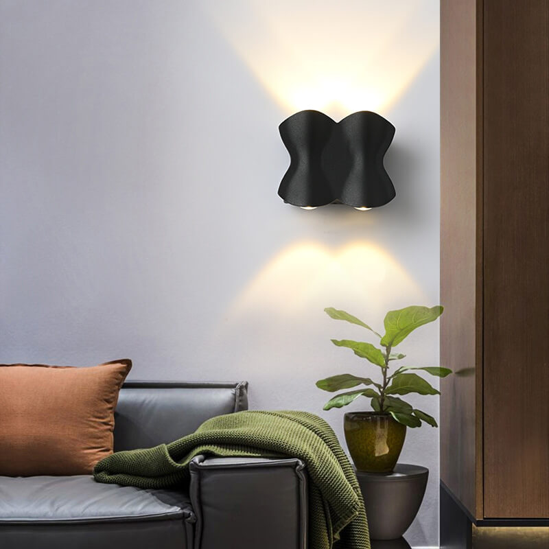 Moderne minimalistische wasserdichte Wandleuchten aus Aluminium mit LED 