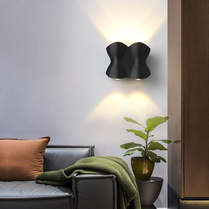 Moderne minimalistische wasserdichte Wandleuchten aus Aluminium mit LED 