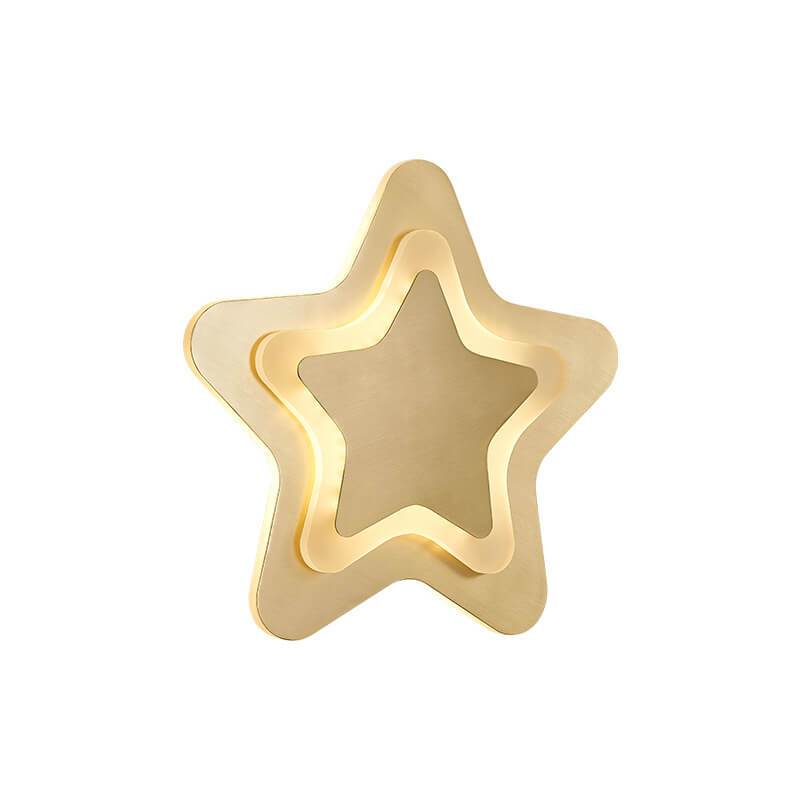 Modern 1-Light Pentagram Shade Star LED Sconce Lamp