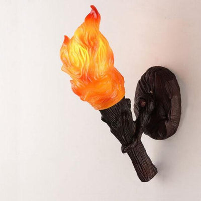 Retro Industrial Resin Torch 1-Light Wall Sconce Lamp