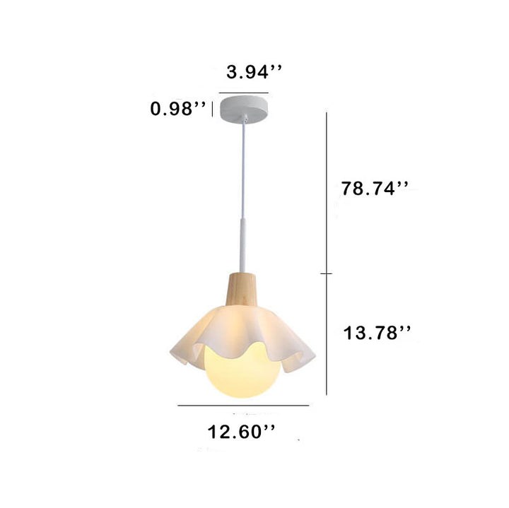 Nordische Kreative Blume Glas 1-Licht Pendelleuchte 