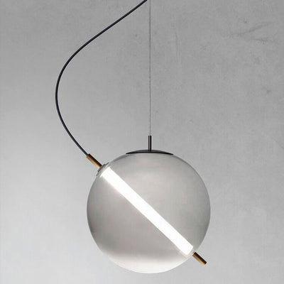 Postmodern Clear Globe Glass 1-Light LED Pendant Light