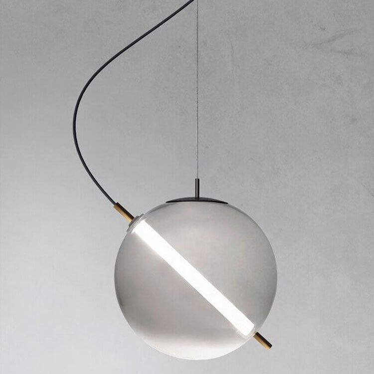 Postmodern Clear Globe Glass 1-Light LED Pendant Light