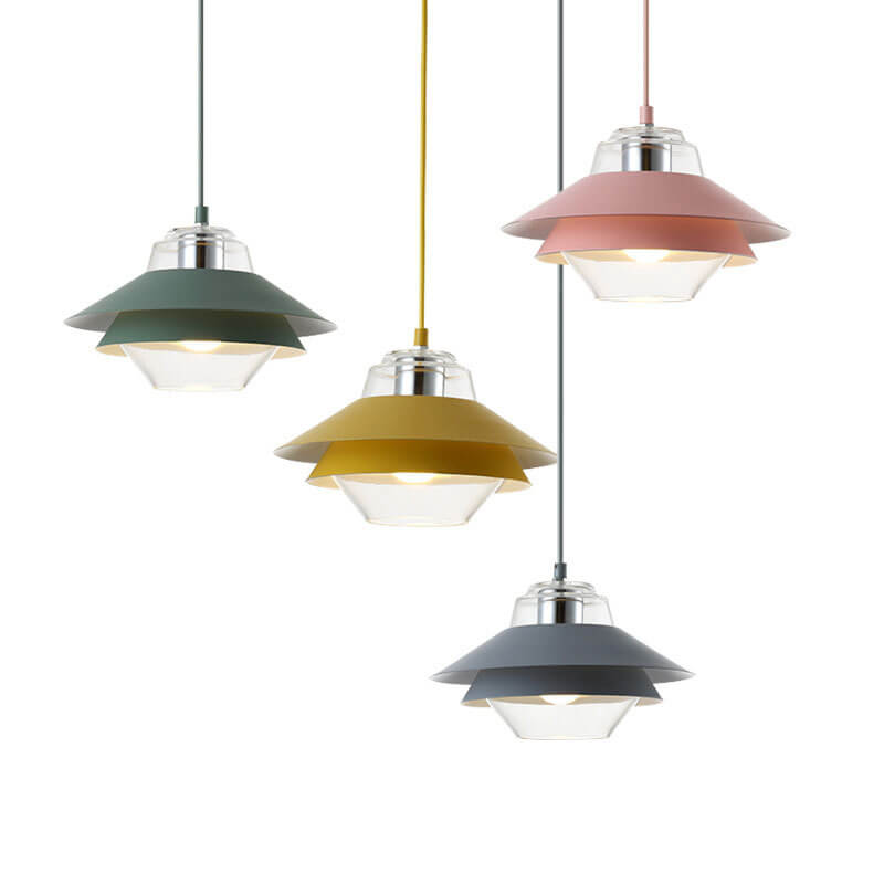 Nordic Layered Concentric Tiers Shade 1-Light Pendant Light