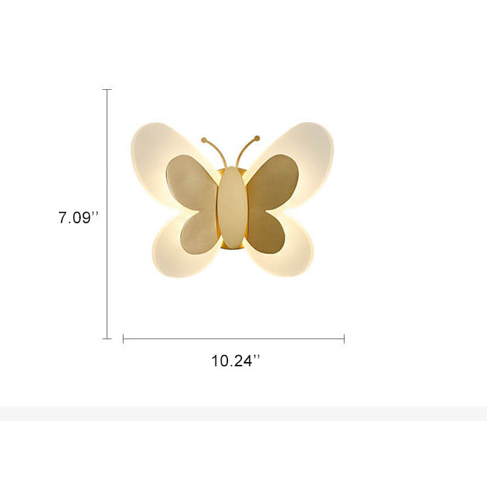Modern 1-Light Butterfly LED Sconce Lamp