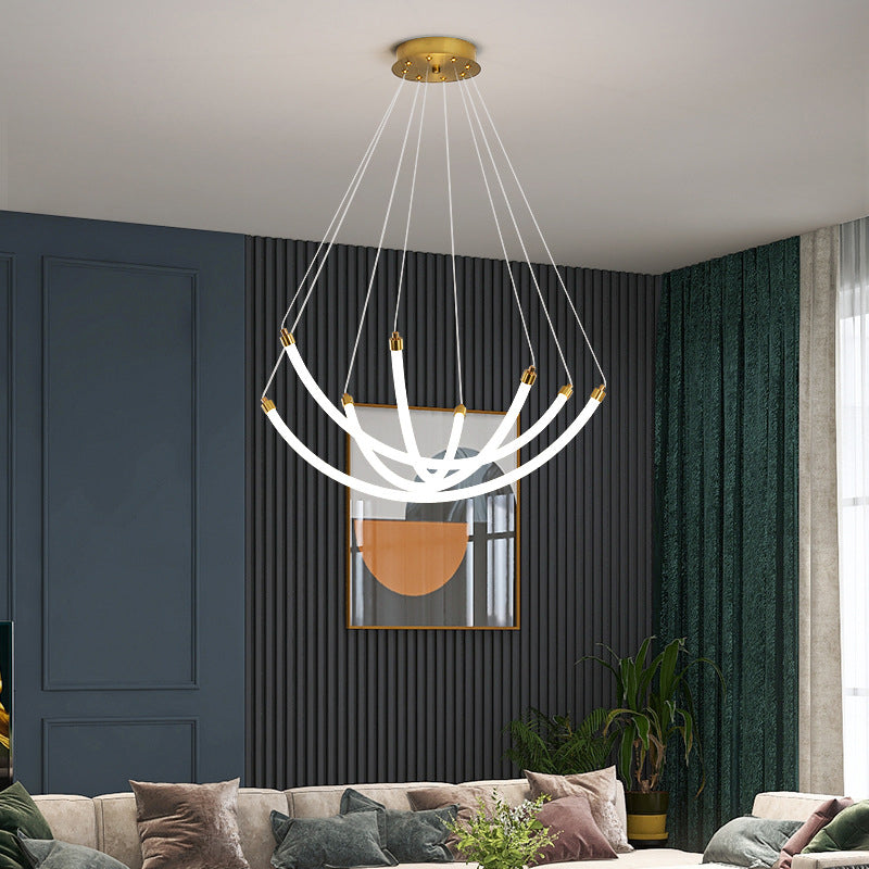 Nordic Creative Arc Line  Luminous LED Chandelier