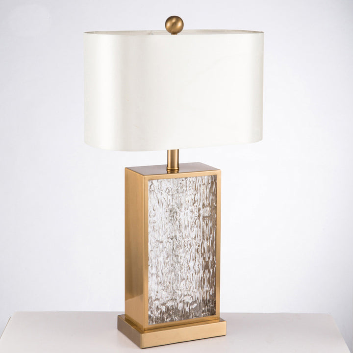 Einfache moderne Glas-Wellblech 1-Licht Tischlampe 