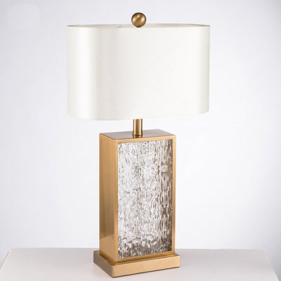 Simple Modern Glass Corrugated 1-Light Table Lamp