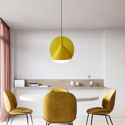 Modern Resin Colorful Round Shape 1-Light LED Pendant Light