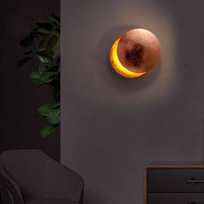 Modern Creative Solar and Lunar Eclipses 1-Light LED Art Wall Sconce Lamps