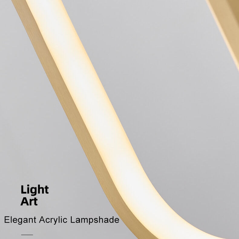 Minimalist 1-Light Long Ring LED Pendant Light