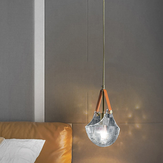 Modern Nordic Glass Handbag Design 1-Light Creative Pendant Light