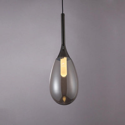 Nordic Minimalist Glass Teardrop 1-Light LED Pendant Light