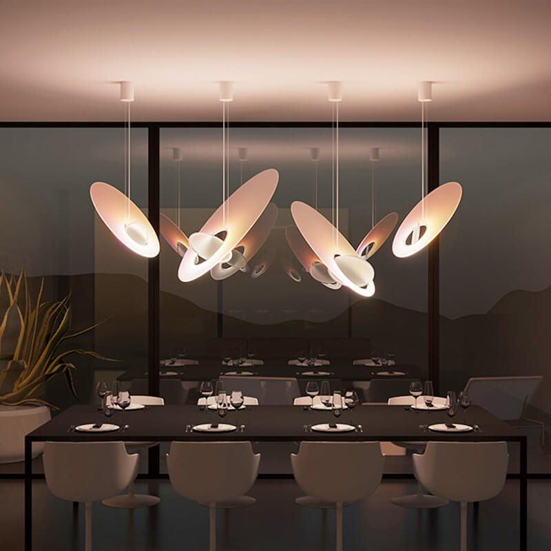 Galaxy Satellite Saturn Acrylic 1-Light LED Artistic Pendant Light