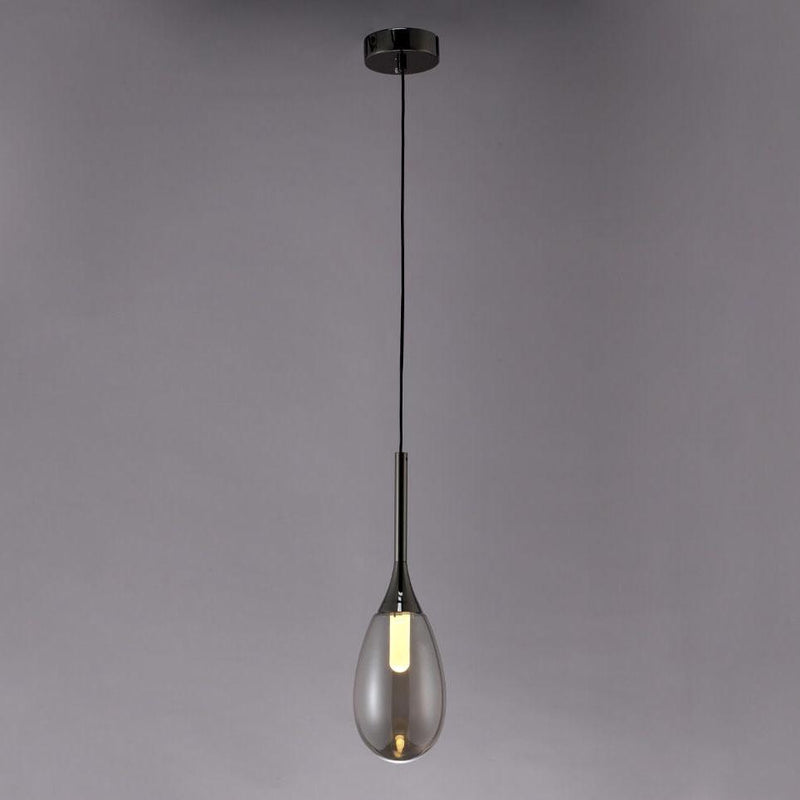 Nordic Minimalist Glass Teardrop 1-Light LED Pendant Light