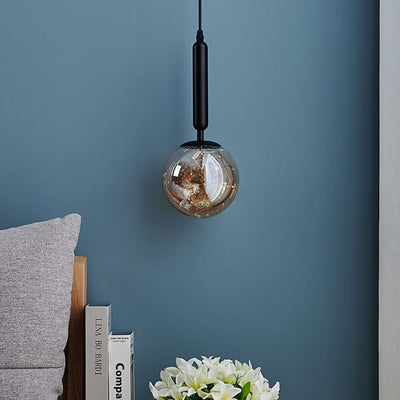 Modern Glass Ball 1-Light Pendant Light