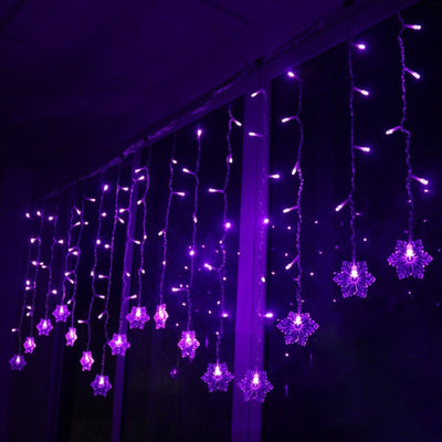 Télécommande flocon de neige guirlande lumineuse à LED clignotante décorative 