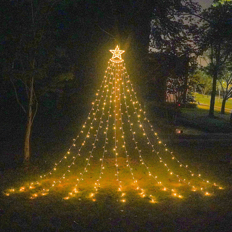 Lumières LED en forme de météores de Noël en cascade d&