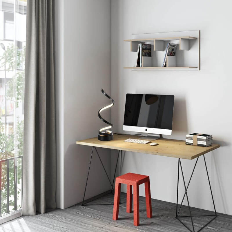 Lampes de table LED 1 lumière avec abat-jour en spirale 