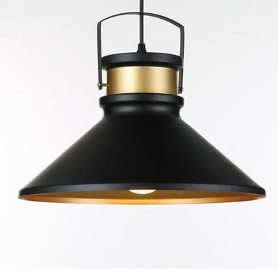 Retro 1-Light Pot Lid Pendant Light