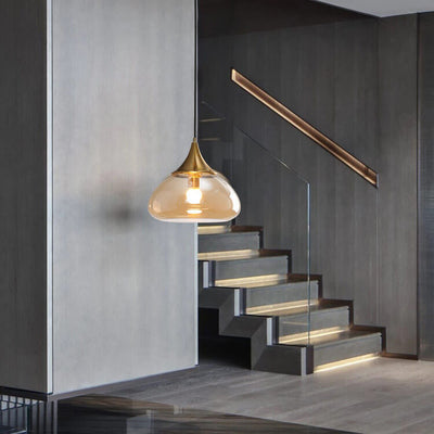 Modern Creative Glass Waterdrop Shape 1-Light Pendant Light