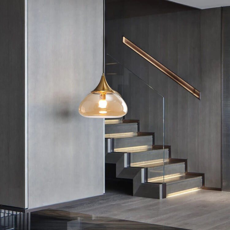 Modern Creative Glass Waterdrop Shape 1-Light Pendant Light