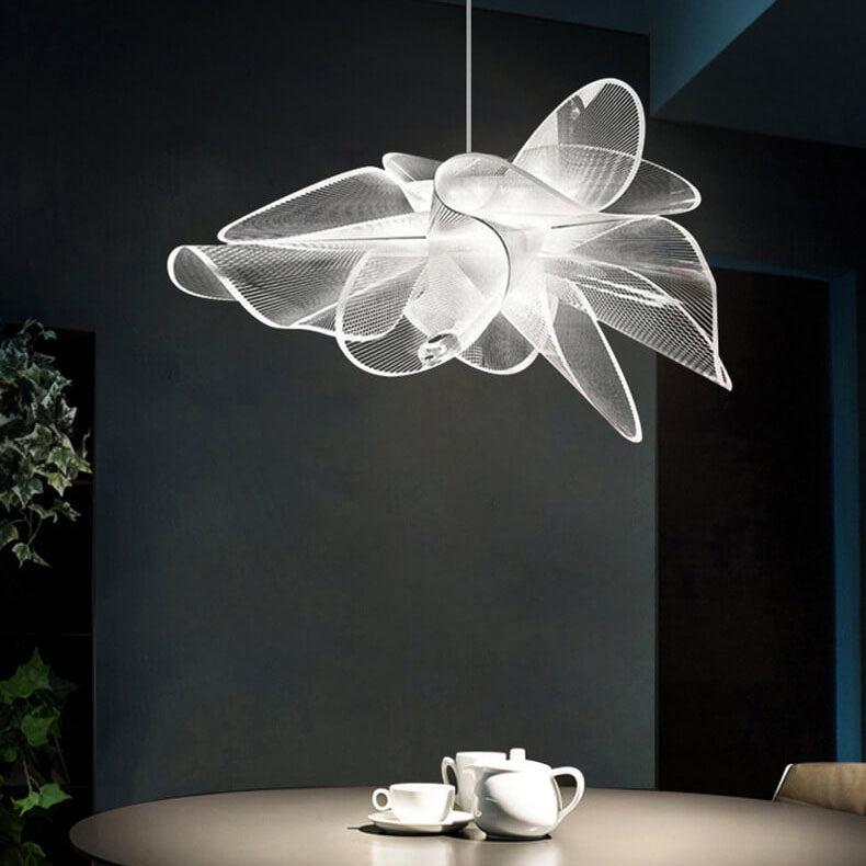 Modern Tulle-Like Floral 1-Light  LED Pendant Light