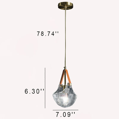 Modern Nordic Glass Handbag Design 1-Light Creative Pendant Light