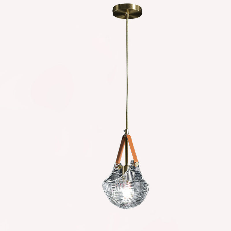 Modernes nordisches Glas-Handtaschen-Design 1-Licht kreative Pendelleuchte 