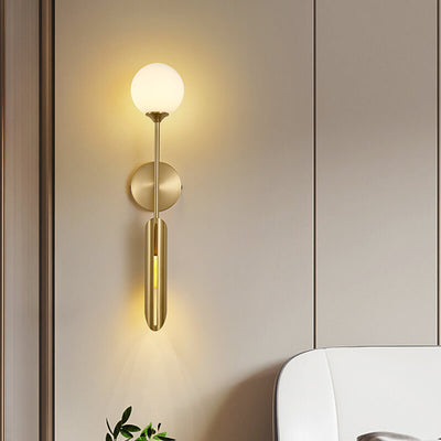 Modern Glass Ball 2-Light Sconce Lamp