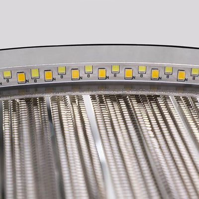 Moderne runde 1-Licht-LED-Kronleuchter aus Metall mit Quaste 