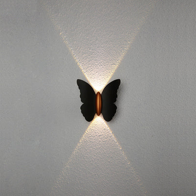 Creative Butterfly Shape Outdoor Patio LED Wall Sconce Lamp