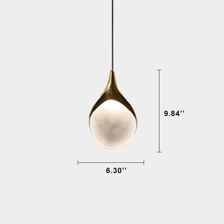 Post-modern Minimalist Resin 1-Light Mini Gold Leaf Pendant Light