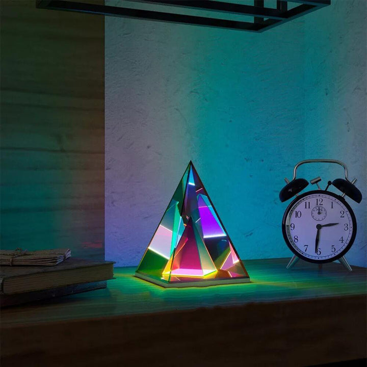 Magischer Würfel Box Dreieck Acryl Farbe LED Tischlampe 