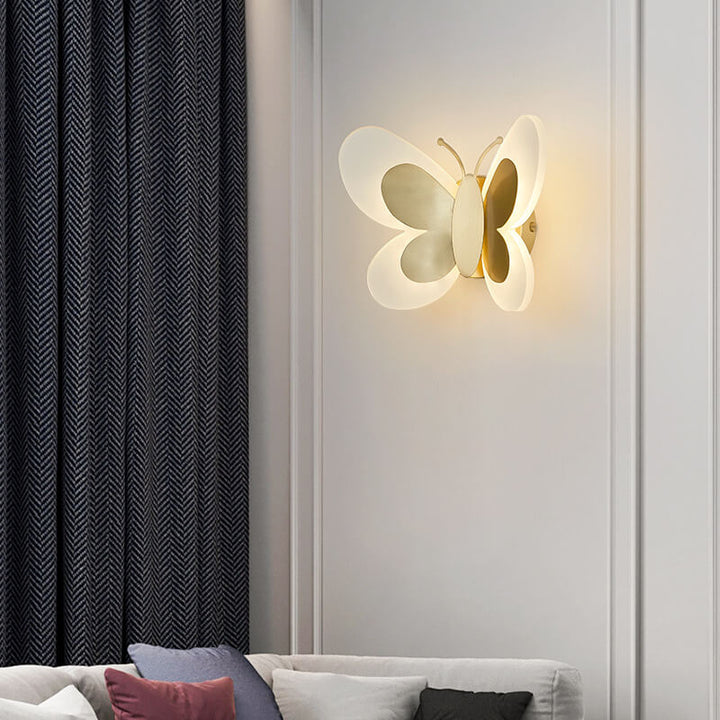 Modern 1-Light Butterfly LED Sconce Lamp