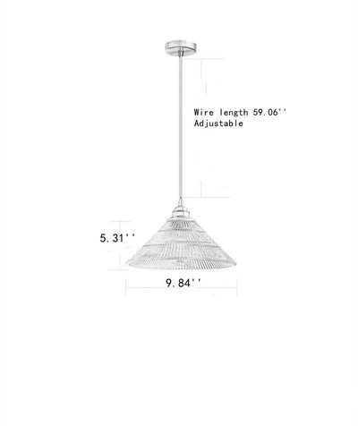 Textured Glass 1-Light Single Dome Pendant Light