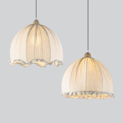 Nordic Fabric 1-Light Bowl Shaped Pendant Light