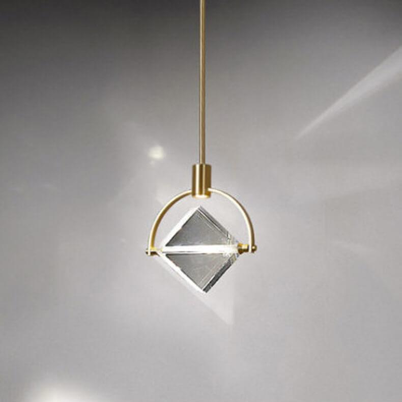 Modern Golden Ring 1-Light LED Pendant Light