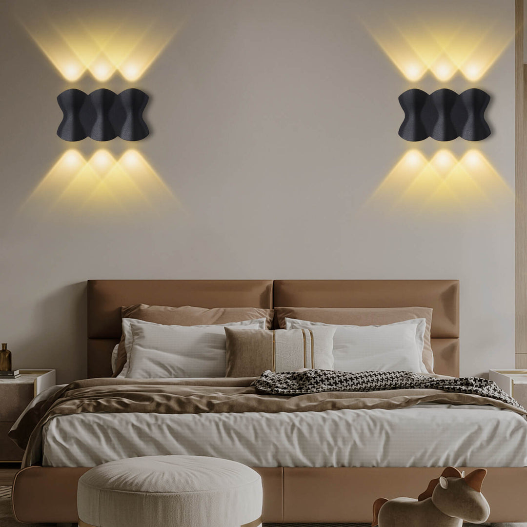 Moderne minimalistische wasserdichte Wandleuchten aus Aluminium mit LED 