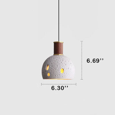 Kreative Vintage Resin Dome 1-Light Pendelleuchte 