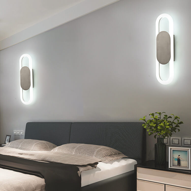 مصابيح حائط LED بشكل بيضاوي حديث وإبداعي بمصباح واحد 